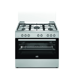 Simfer 9507WEI 5 Gas Professional Cooker, Multifunctional Electric Oven - Half Inox
